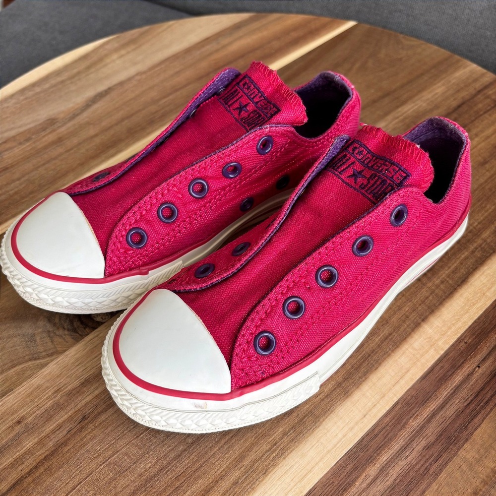 Converse Chuck Taylor All Star Slip On Pink Purple Kids 12.5 643197F